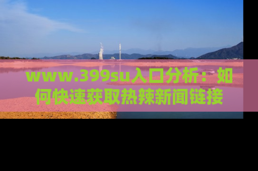 www.399su入口分析:如何快速获取热辣新闻链接