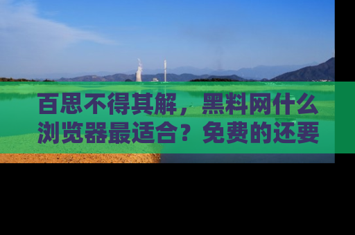 百思不得其解，黑料网什么浏览器最适合？免费的还要能吃瓜太难了！