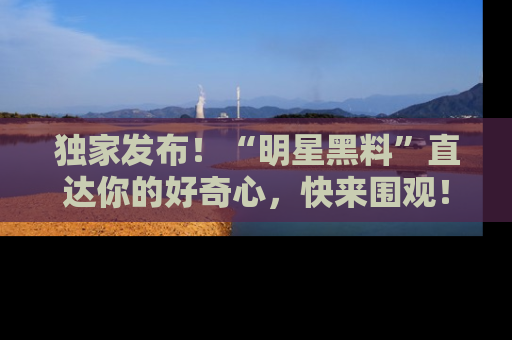 独家发布！“明星黑料”直达你的好奇心，快来围观！