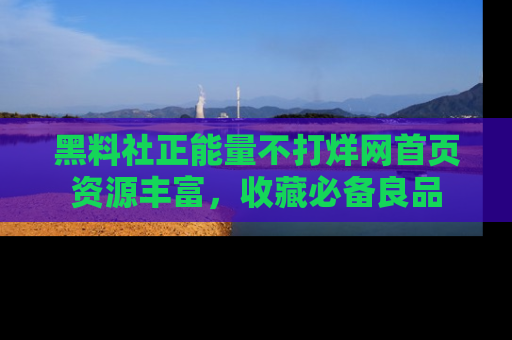 黑料社正能量不打烊网首页资源丰富，收藏必备良品