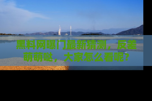 黑料网曝门最新猜测，反差萌萌哒，大家怎么看呢？