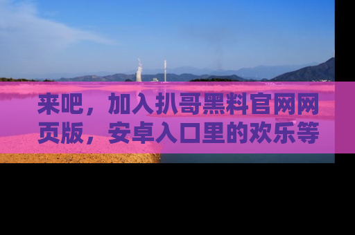 来吧，加入扒哥黑料官网网页版，安卓入口里的欢乐等着你！