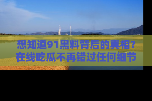 想知道91黑料背后的真相?在线吃瓜不再错过任何细节